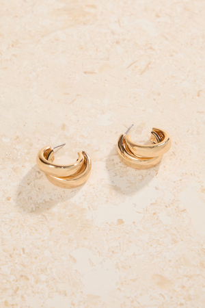 Overlap Hoop Earrings - Altar'd State - 