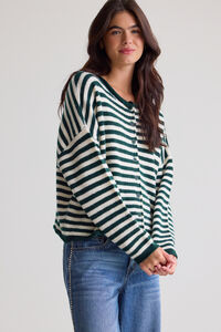 Madeline Striped Cardigan Detail 4 - Altar'd State