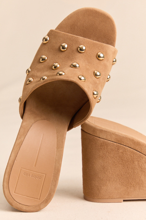 Tan Suede Studded Wedge - Altar'd State - 