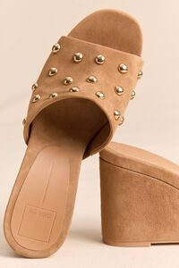 Tan Suede Studded Wedge Detail 4 - Altar'd State