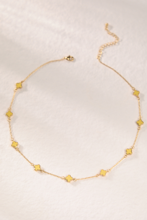 18k Yellow Clover Choker - Altar'd State