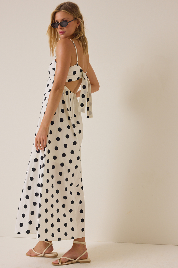 Emmalie Polka Dot Maxi Dress Detail 2 - Altar'd State