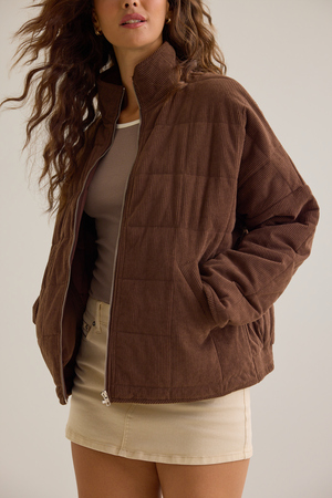 Cece Corduroy Quilted Jacket - Altar'd State