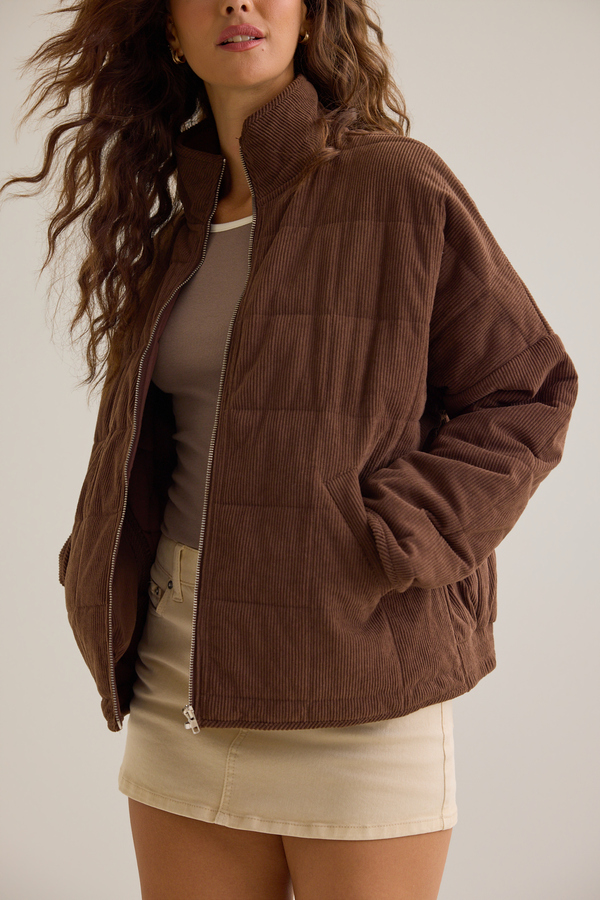 Cece Corduroy Quilted Jacket - Altar'd State