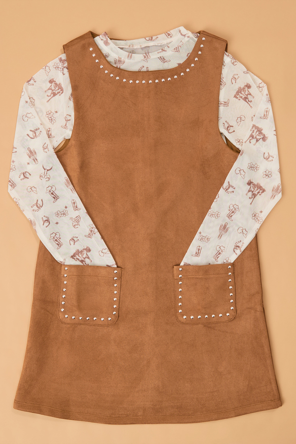 Carie Jumper Suede Dress Youth Set - Altar'd State