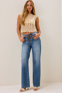 Tasha High Rise Lace up Jean - Altar'd State