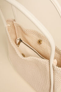 Jules Raffia Lined Tote Bag Detail 4 - Altar'd State