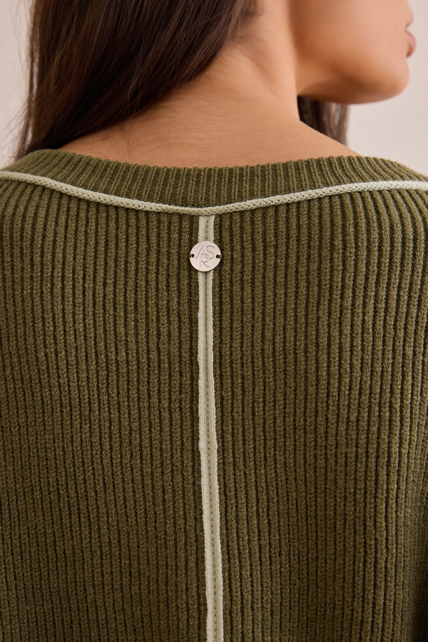 Trackline Pullover Sweater Detail 6 - Altar'd State