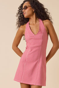 Maura Gingham Mini Dress Detail 2 - Altar'd State