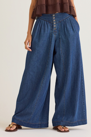 Andy High-Rise Button Front Boho Pant - Altar'd State - 