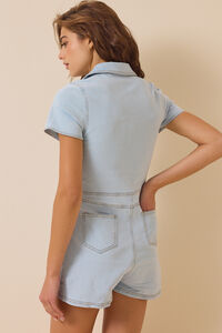 Kyleigh Zip-Up Denim Romper Detail 5 - Altar'd State