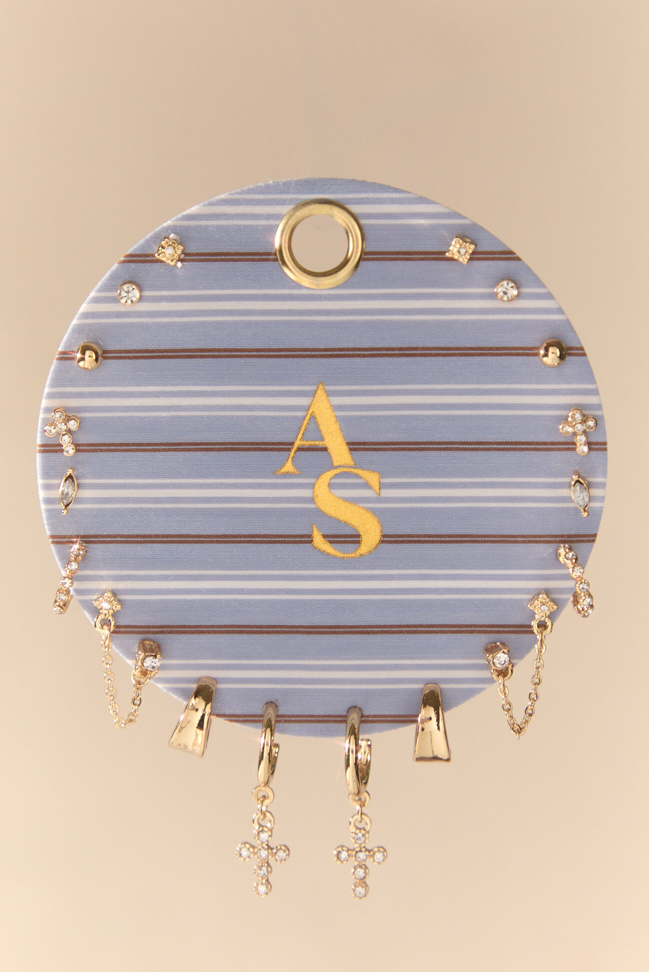 18K Gold Shimmer Cross Earring Pack