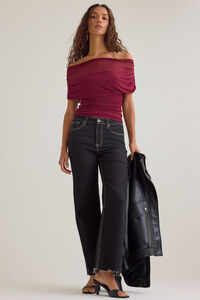 Sandy Off Shoulder Mesh Top - Altar'd State