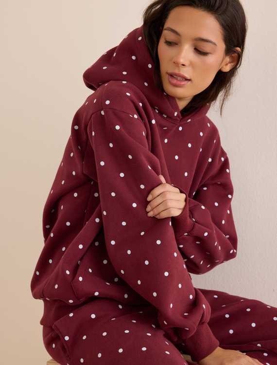 Classic Dot Cozy Hoodie Detail 5 - Altar'd State