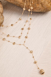 Gold Nugget Layered Necklace Detail 2 - Altar'd State