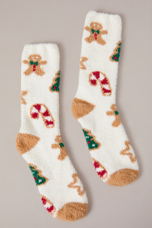 
        Christmas Cookie Cozy Sock in White | Altar'd State
    
