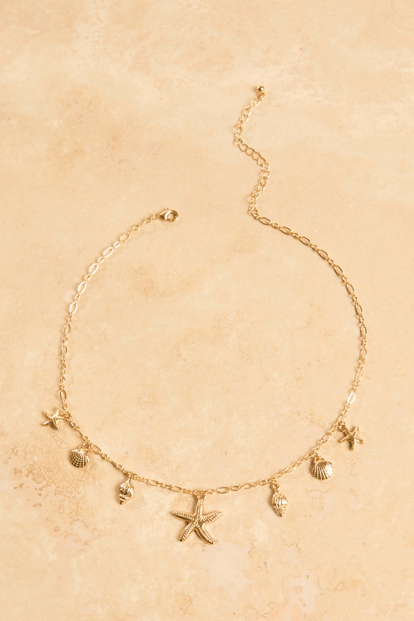 Starfish Shell Charm Necklace - Altar'd State