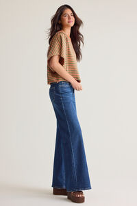 Wilma Striped Boxy Tee Detail 3 - Altar'd State