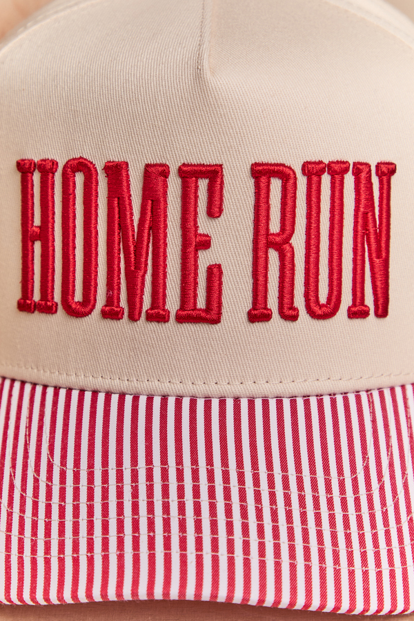 Home Run Stripe Trucker Hat Detail 2 - Altar'd State