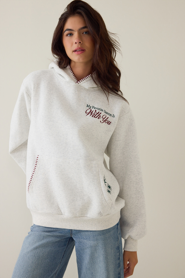 My Favorite Season is With You Hoodie Detail 3 - Altar'd State