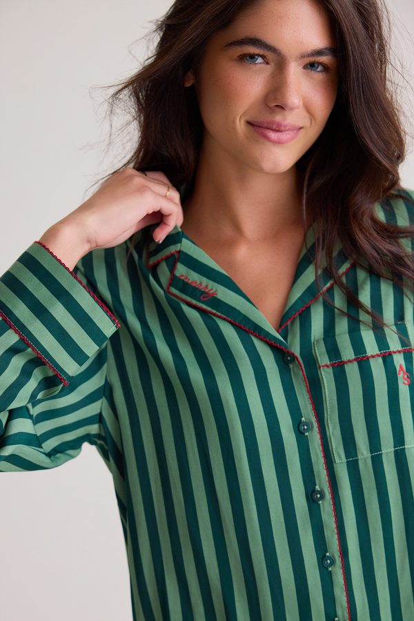 Mary Stripe Lounge Top Detail 2 - Altar'd State