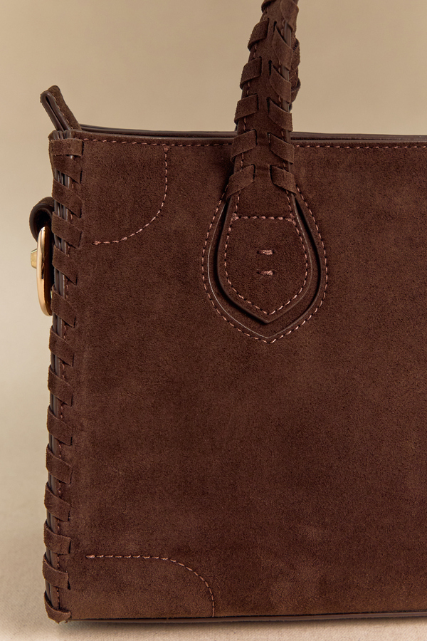 Braided Suede Crossbody Bag Detail 2 - Altar'd State