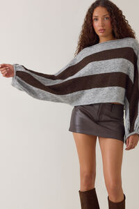 Luci Striped Oversized Sleeve Sweater Detail 3 - Altar'd State