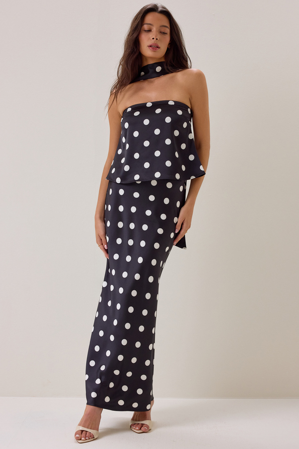 Nancie Polka Dot Scarf Top Detail 2 - Altar'd State