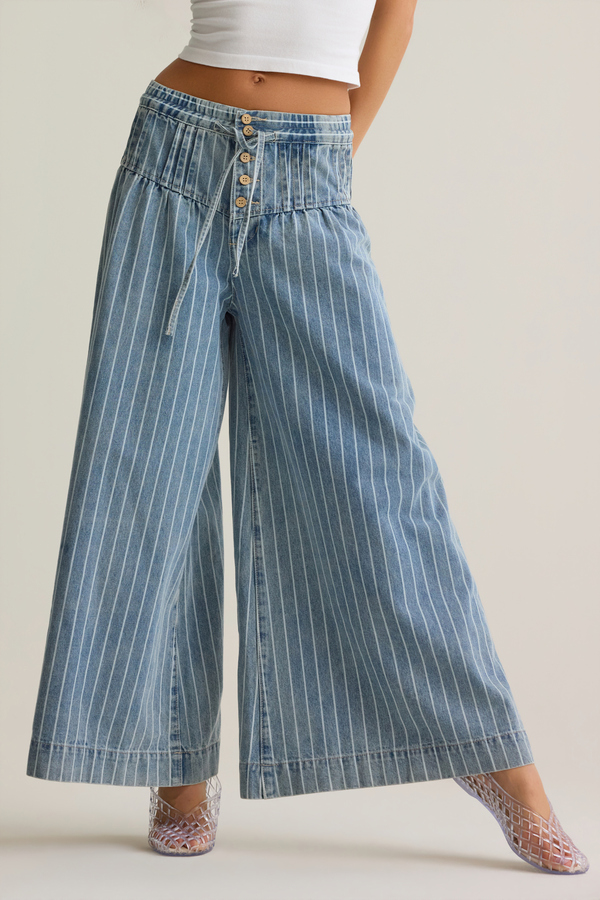 Hana Stripe Jeans Detail 2 - Altar'd State