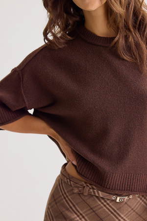 Hanna Boxy Crewneck Sweater - Altar'd State - 