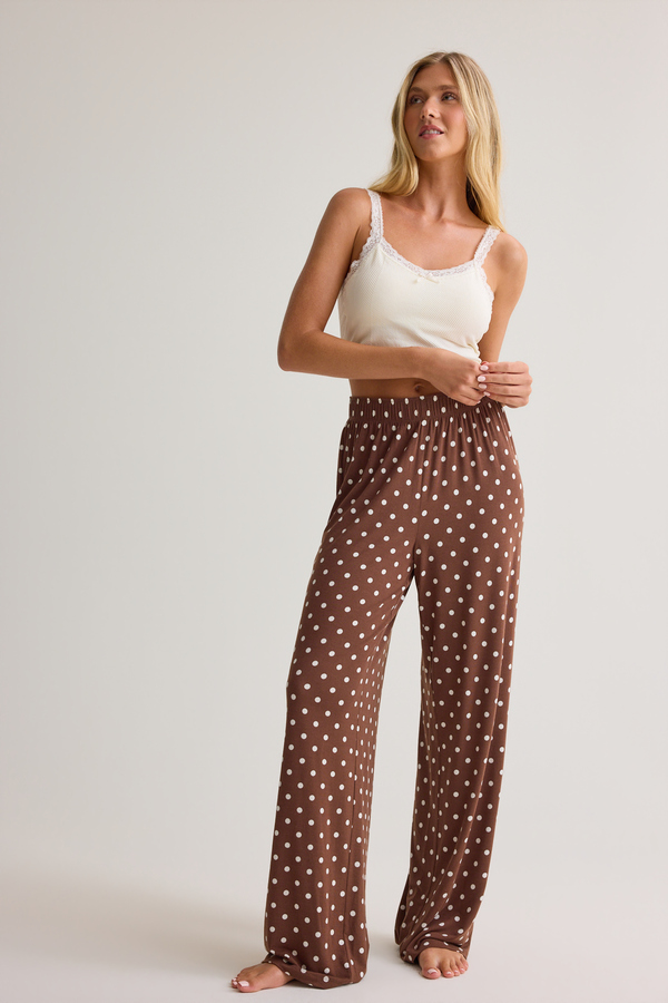 Charlotte Polka Dot Lounge Pants Detail 2 - Altar'd State