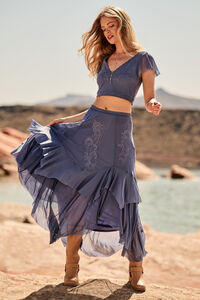 Carlin Ruffle Maxi Skirt - Altar'd State