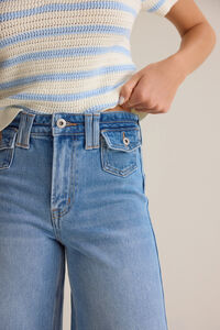 Loran Mini Pocket Wide Leg Jeans Detail 2 - Altar'd State
