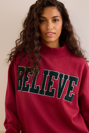 Believe Mock Neck Pullover - Altar'd State - 