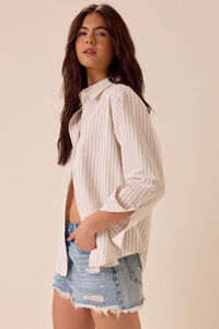 Palmer Stripe Button Up Top Detail 4 - Altar'd State