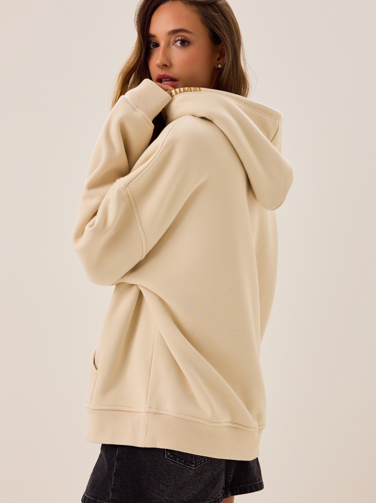 Varsity Wild 76 Hoodie in Ivory Multi | Altar'd State