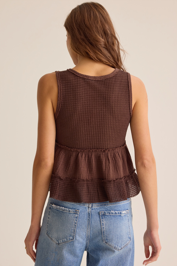 Samara Waffle V Neck Tank Detail 5 - Altar'd State