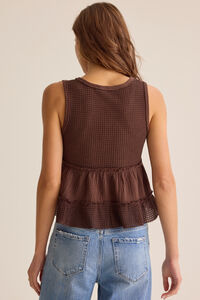 Samara Waffle V Neck Tank Detail 5 - Altar'd State