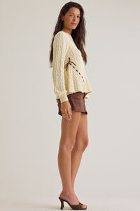 Christi Bow Knit Sweater Detail 4 - Altar'd State