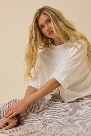 McKenna Oversized Boxy Crop Tee - Altar'd State - 