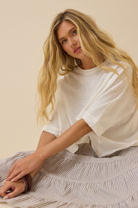 McKenna Oversized Boxy Crop Tee Detail 3 - Altar'd State
