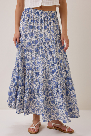 Solara Tiered Maxi Skirt - Altar'd State - 