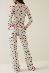 Holly Christmas Car Lounge Pants Detail 5 - Altar'd State