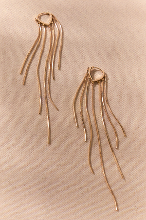 Millie Gold Droop Dangle Earrings - Altar'd State - 