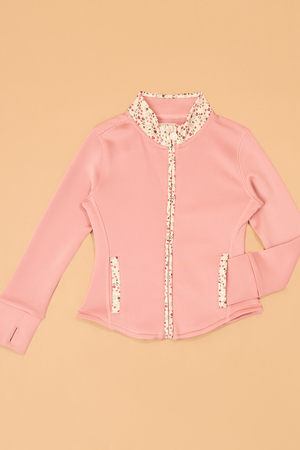 Abby Floral Trim Full Zip Jacket - Altar'd State - 