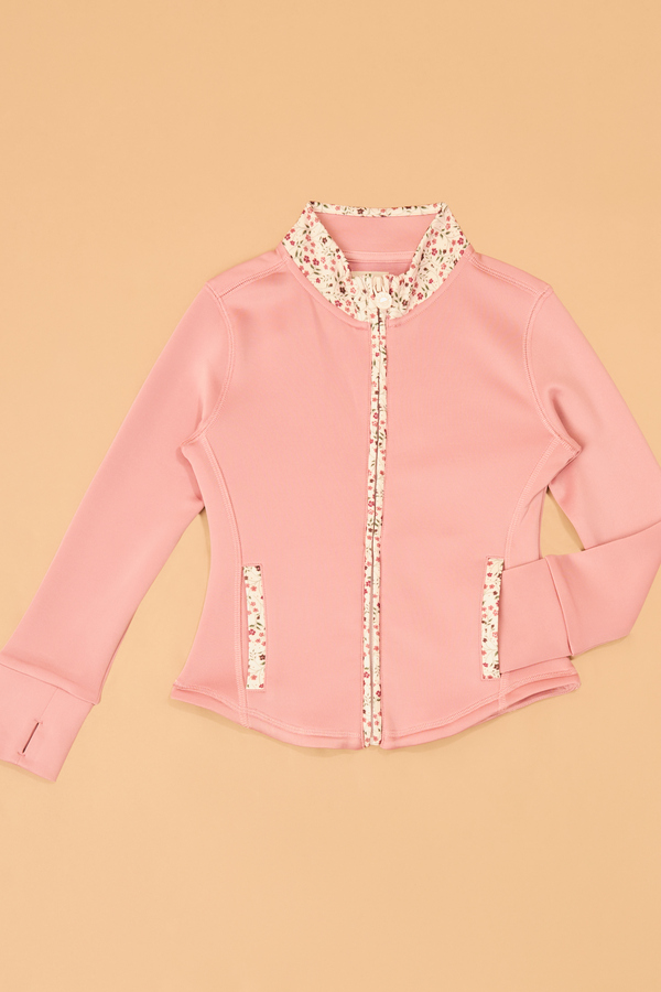 Abby Floral Trim Full Zip Jacket Detail 2 - Altar'd State