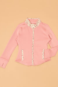 Abby Floral Trim Full Zip Jacket Detail 2 - Altar'd State