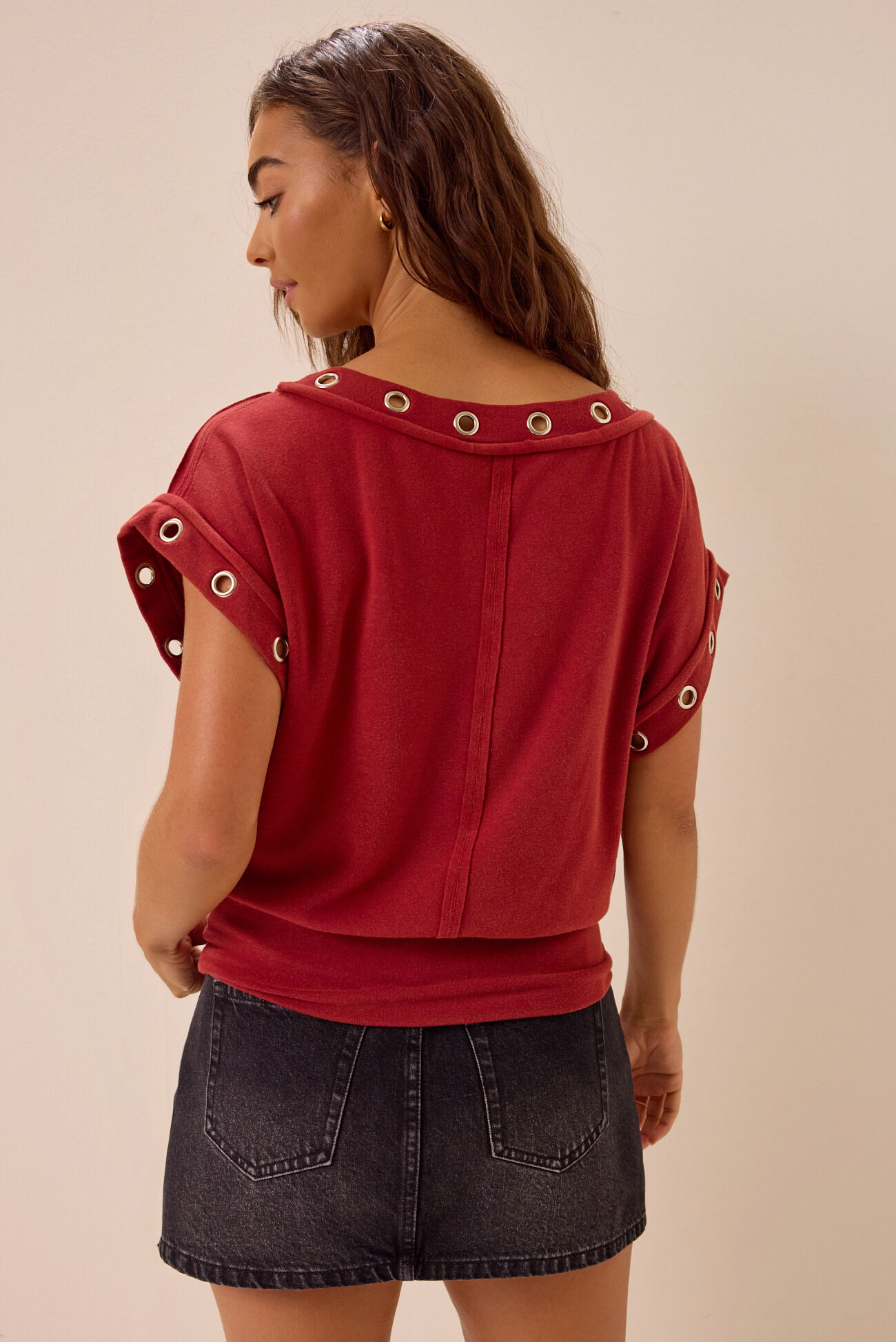 Jovie Boatneck Grommet Top
