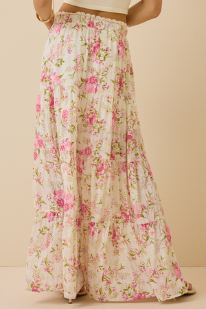 Kelsey Tiered Floral Maxi Skirt - Altar'd State - 