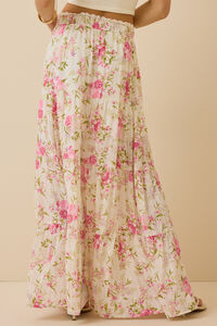 Kelsey Tiered Floral Maxi Skirt Detail 5 - Altar'd State